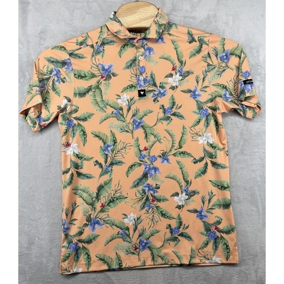 Bad Birdie Other - Bad Birdie Core Polo Flora Fiesta Stretch Golf Shirt Men's Multicolor Size L NWT